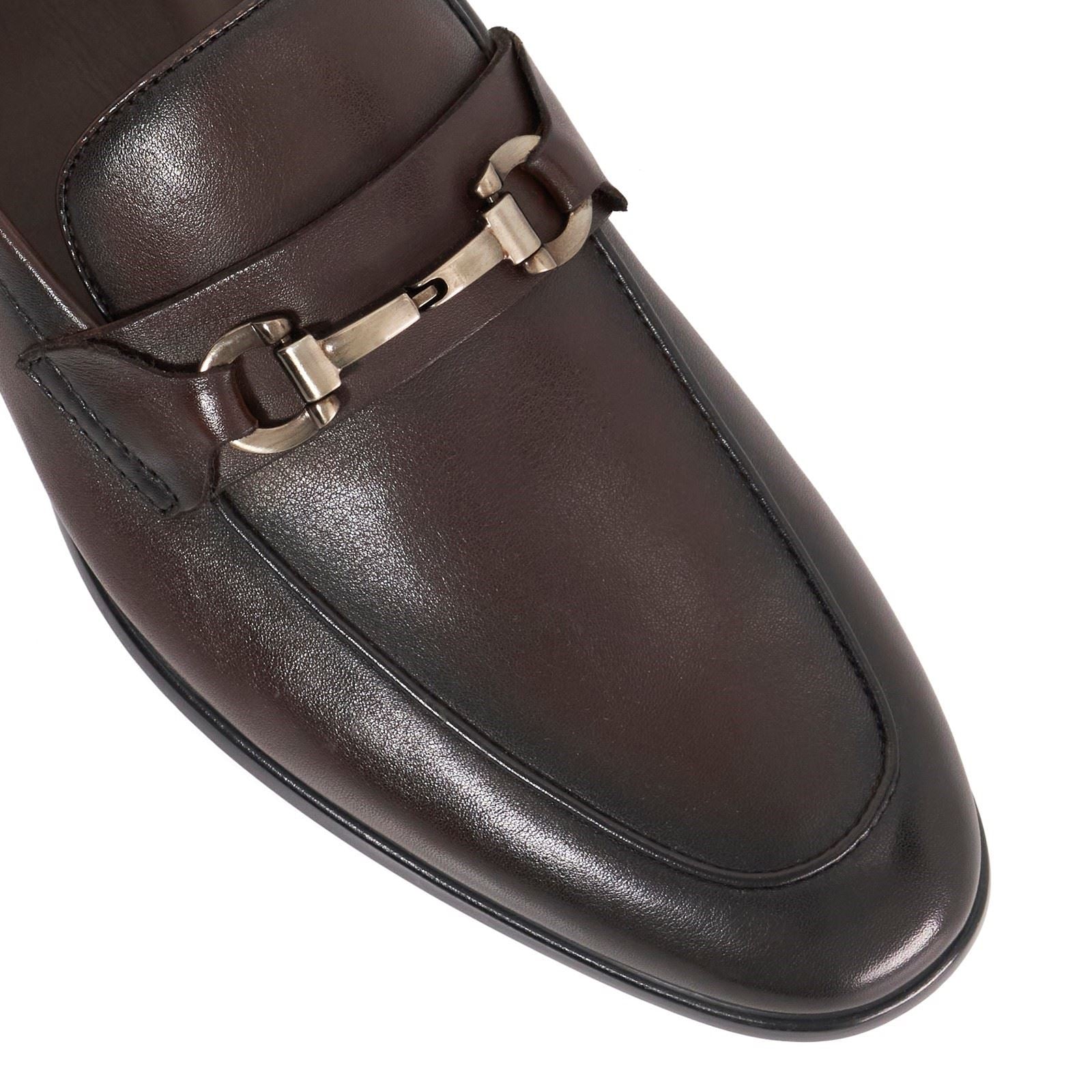 Dune Seymore Chaussures En Cuir Marron Pour Hommes À Enfiler