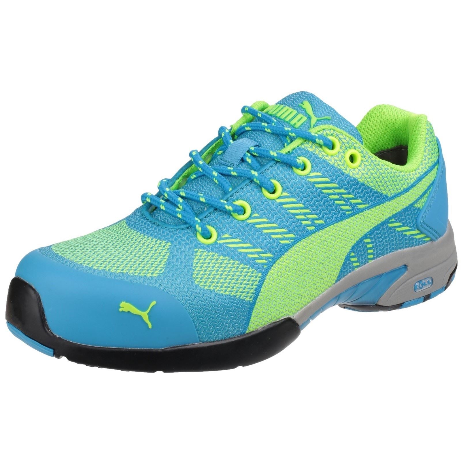 Puma Safety  Baskets De Sécurité Bleues Pour Femmes En Textile Tricoté Celerity