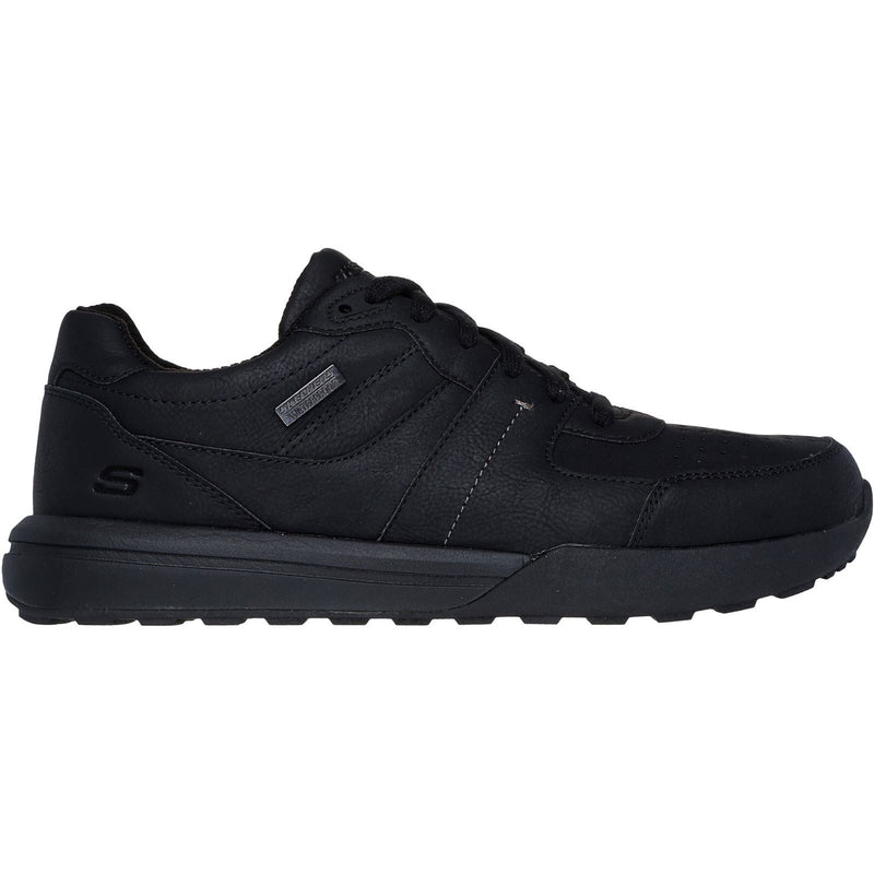 Skechers Netson Gander Chaussures Noires Pour Hommes En Polyuréthane À Lacets