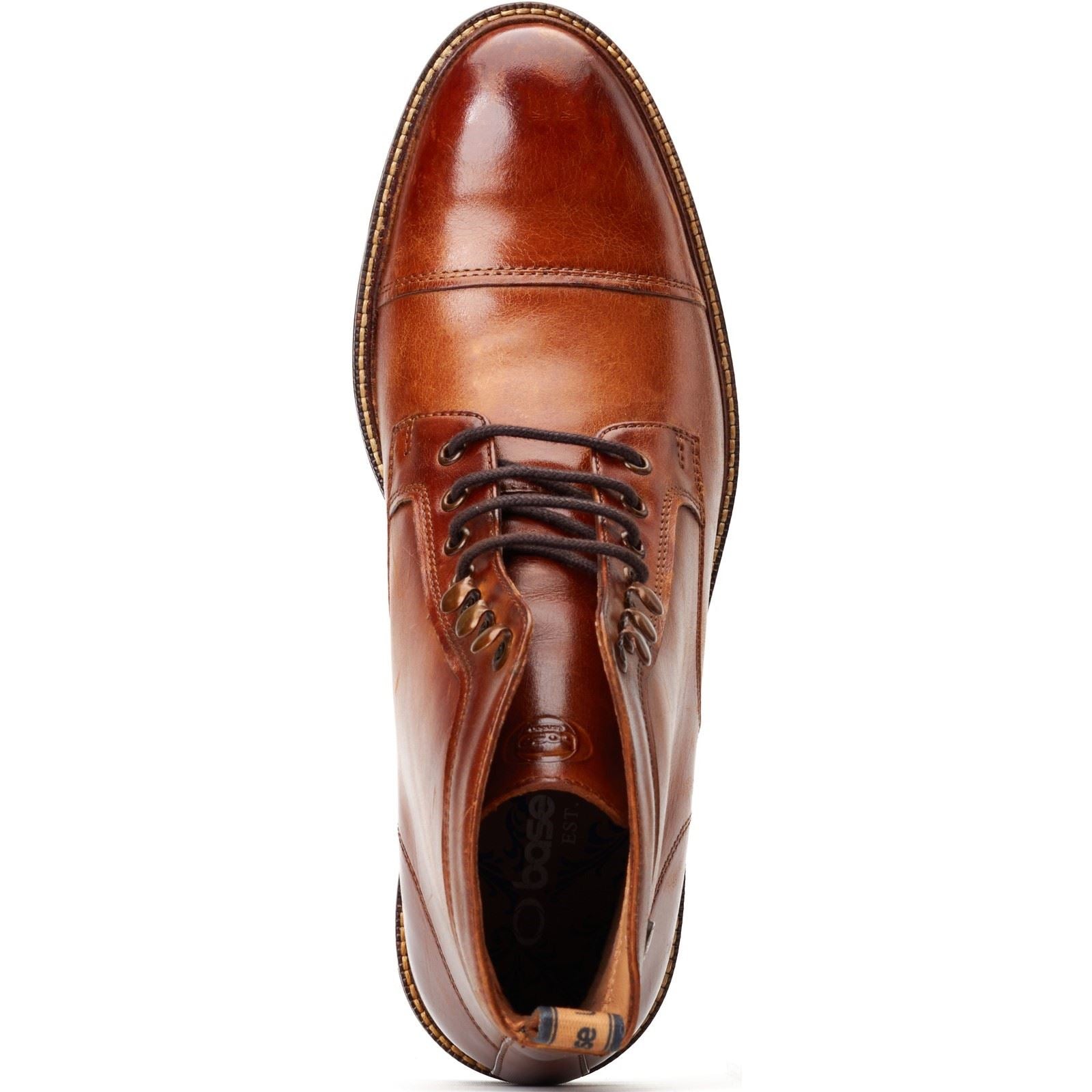 Base London Plymouth Bottes Chelsea En Cuir Pour Hommes En Tan Brûlé