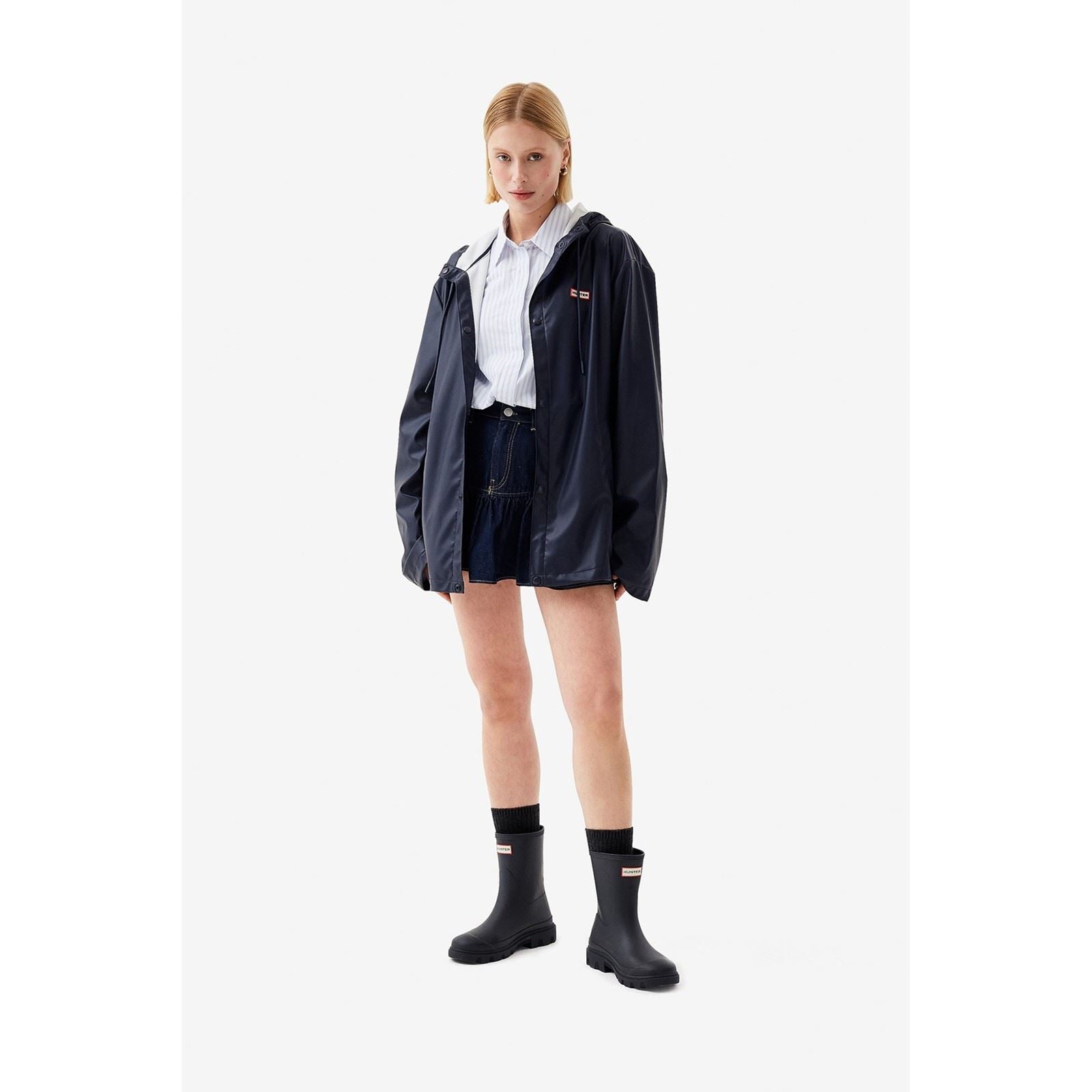 Hunter Izzy Hooded Veste Bleue Unisexe Pour Adultes