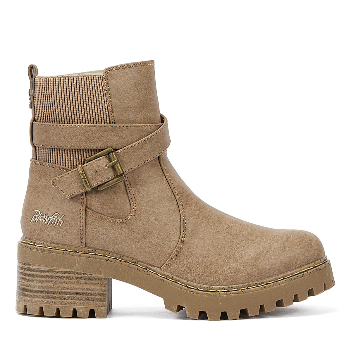 Blowfish Malibu Bottes En Cuir Marron Pour Femmes