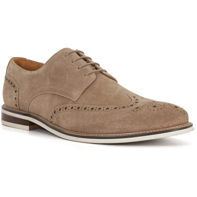 Dune Stanford Chaussures Richelieu Beige Pour Homme En Suède