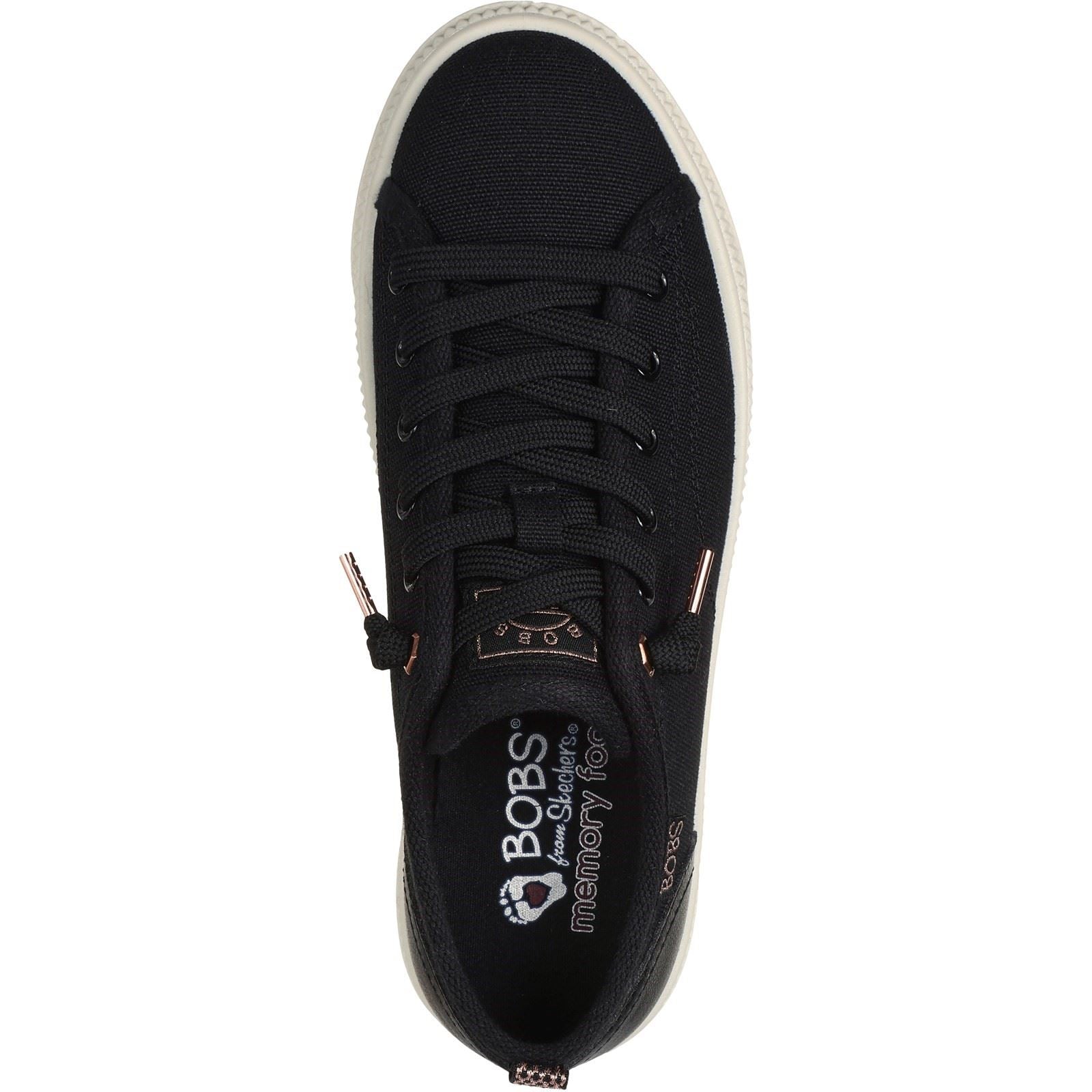 Skechers BOBS Copa Sneakers Noires Pour Femmes En Textile
