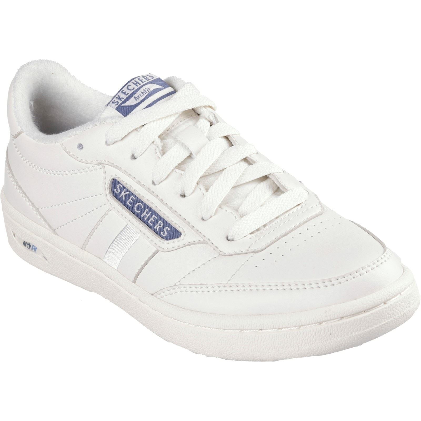 Skechers Arch Fit Classic Baskets Pour Femmes En Blanc Cassé Synthétique