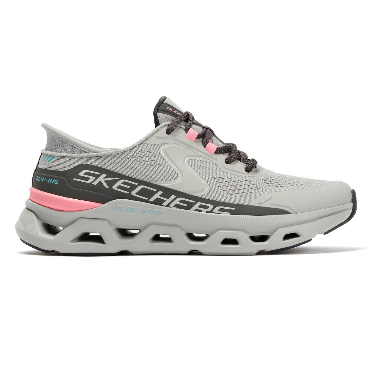 Skechers Slip-Ins Glide Step Altus Baskets Grises En Maille Pour Femmes