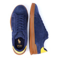 Ralph Lauren Heritage Court II Baskets Bleu En Daim Pour Hommes