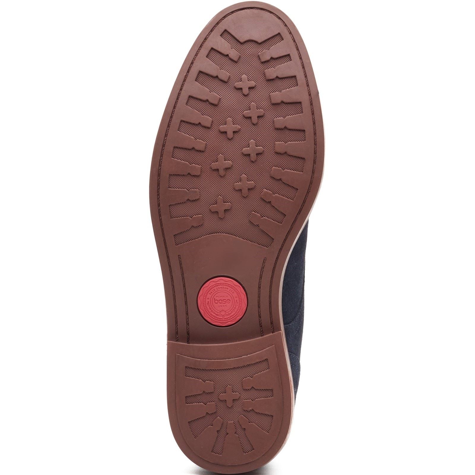 Base London Lincoln Chukka Bottes En Cuir Pour Hommes Bleu Marine