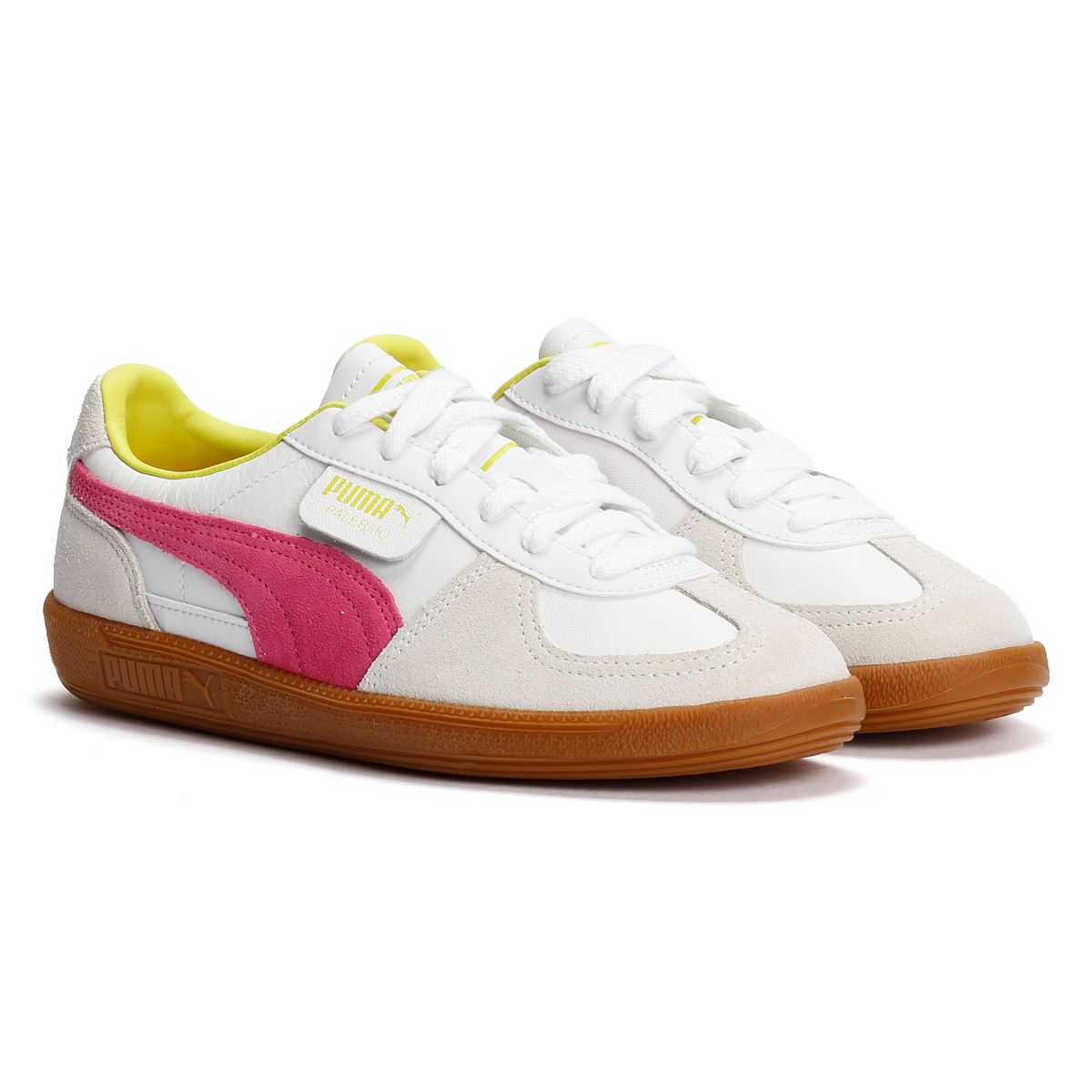 Puma Palermo Baskets Blanches En Cuir Pour Femmes