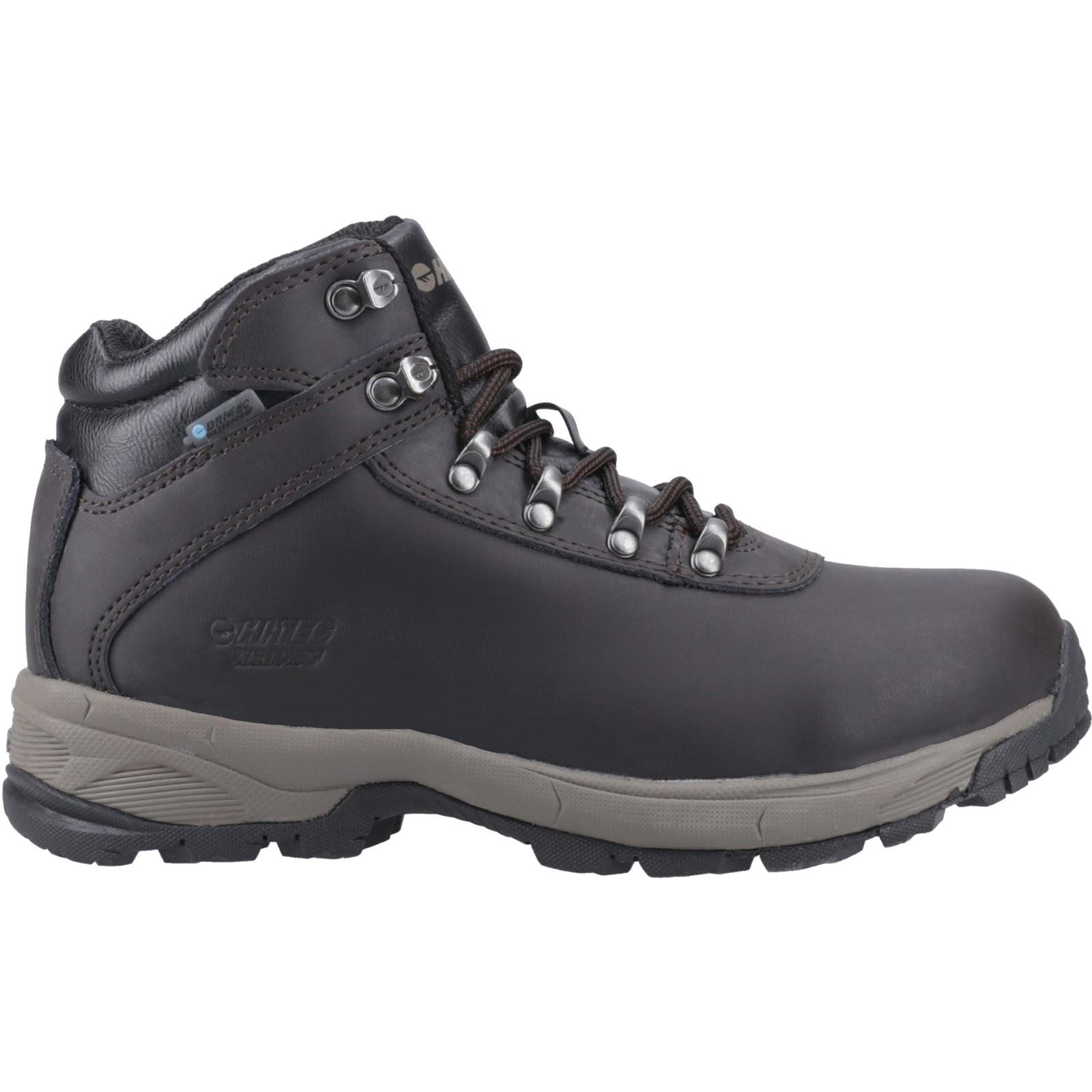 Hi-Tec Eurotrek Lite Waterproof Bottes De Randonnée En Simili Cuir Pour Femme De Couleur Chocolat Foncé