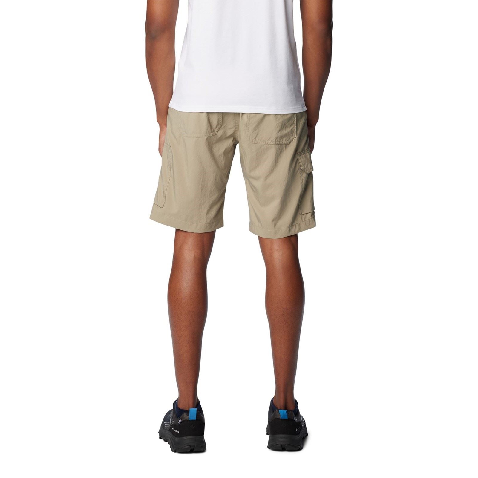 Columbia Silver Ridge Utility Cargo Short Shorts En Polyester Pour Hommes, Marron, Longueur Genou