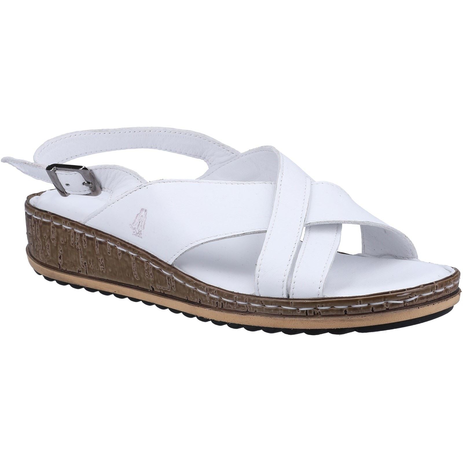 Hush Puppies Elena Escarpins Compensés Blancs Pour Femme En Cuir