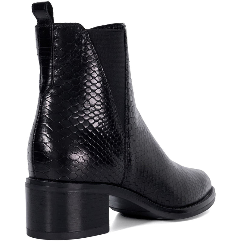 Dune Pouring Bottes En Cuir Noires Pour Femmes