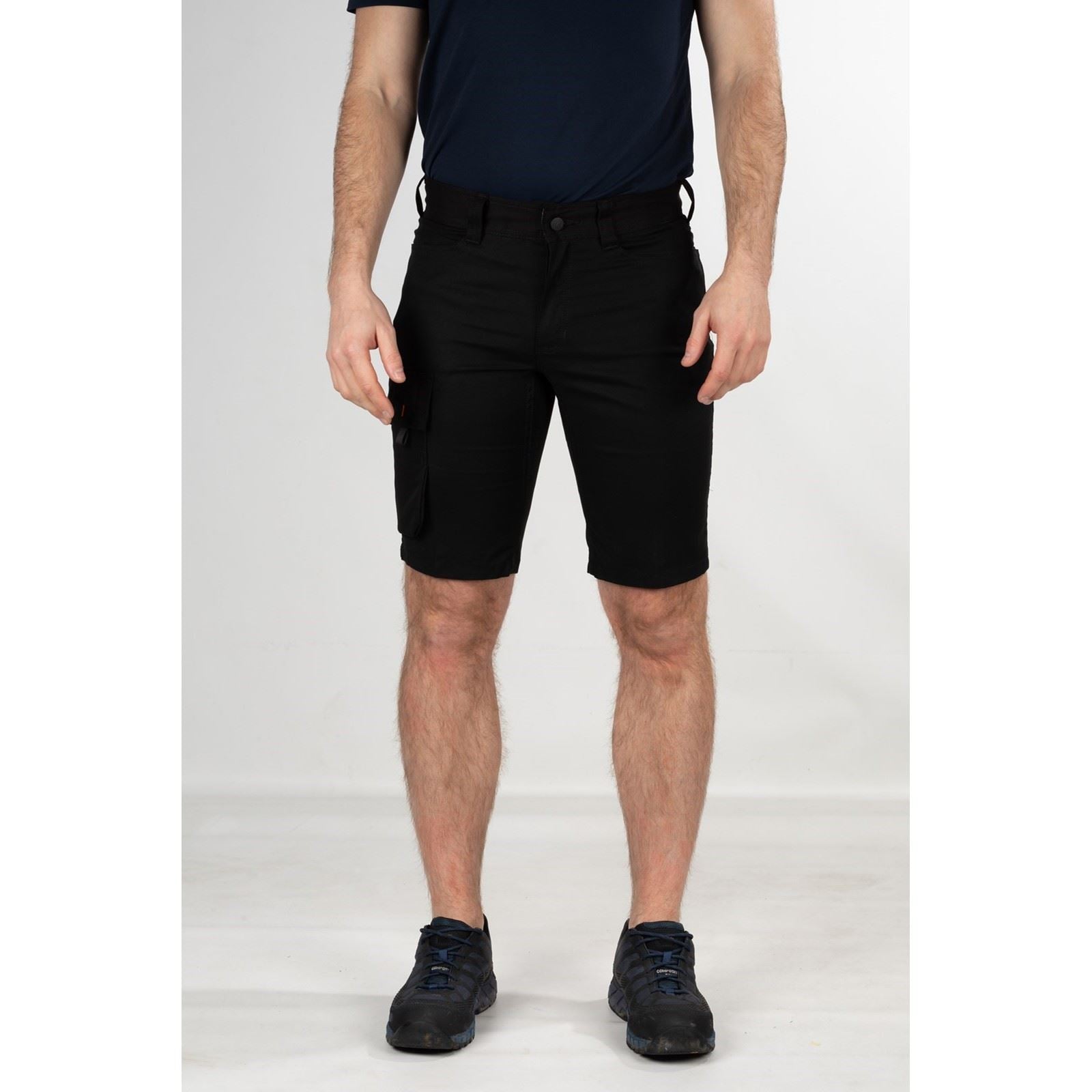 Helly Hansen Workwear Oxford Service Shorts En Coton Pour Hommes Noirs Jusqu'aux Genoux