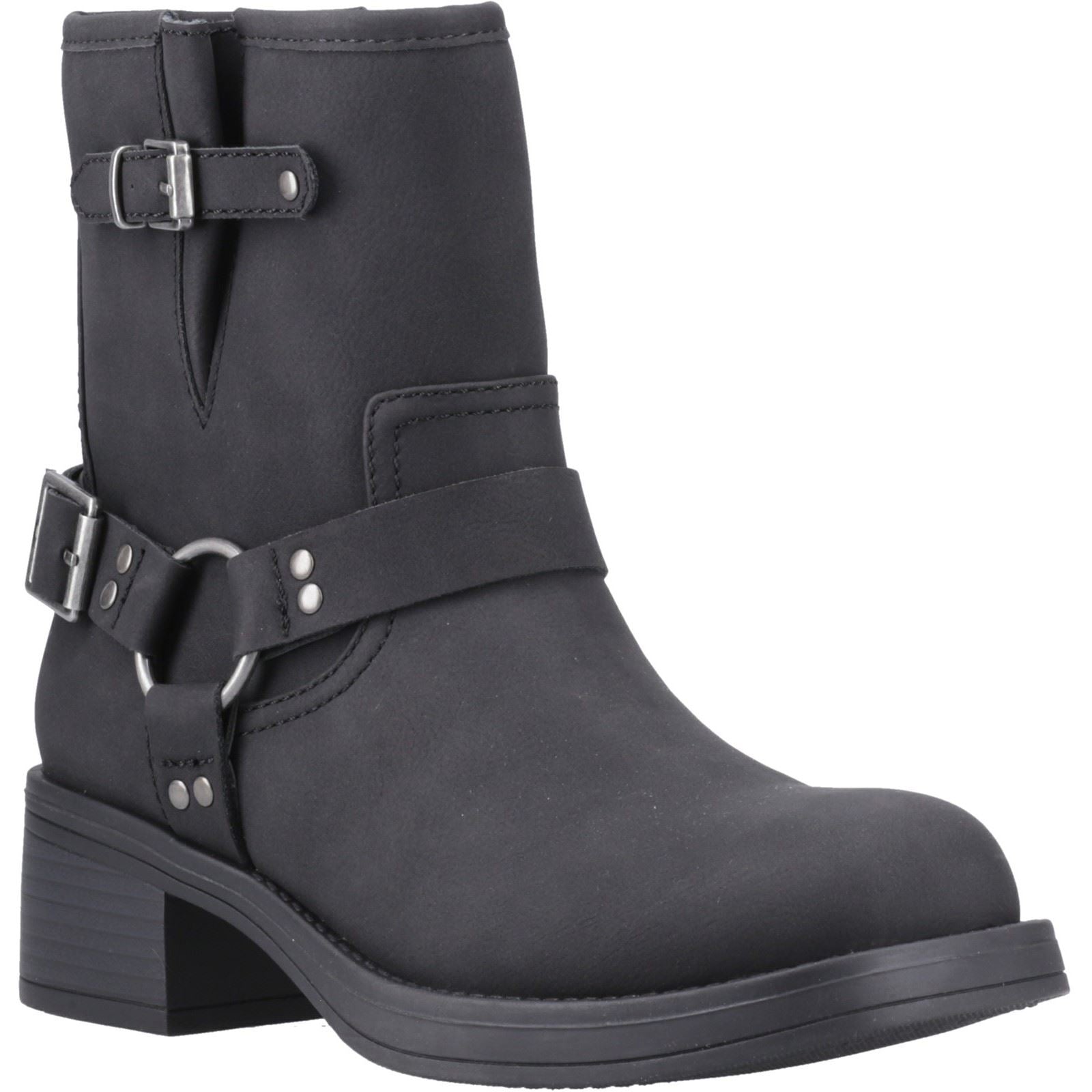 Rocket Dog Nino Bottes À Talons Noires Pour Femmes En Similicuir