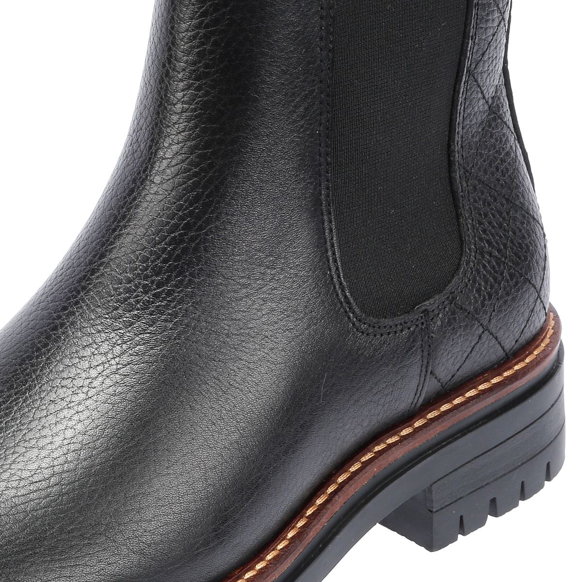 Barbour Evie Bottes Noires En Cuir Pour Femmes