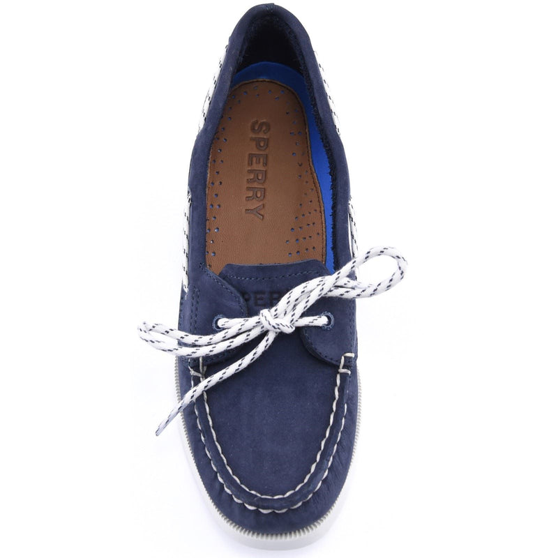 Sperry Authentic 1 Eye Chaussures Bateau En Cuir Pour Femmes En Bleu Marine