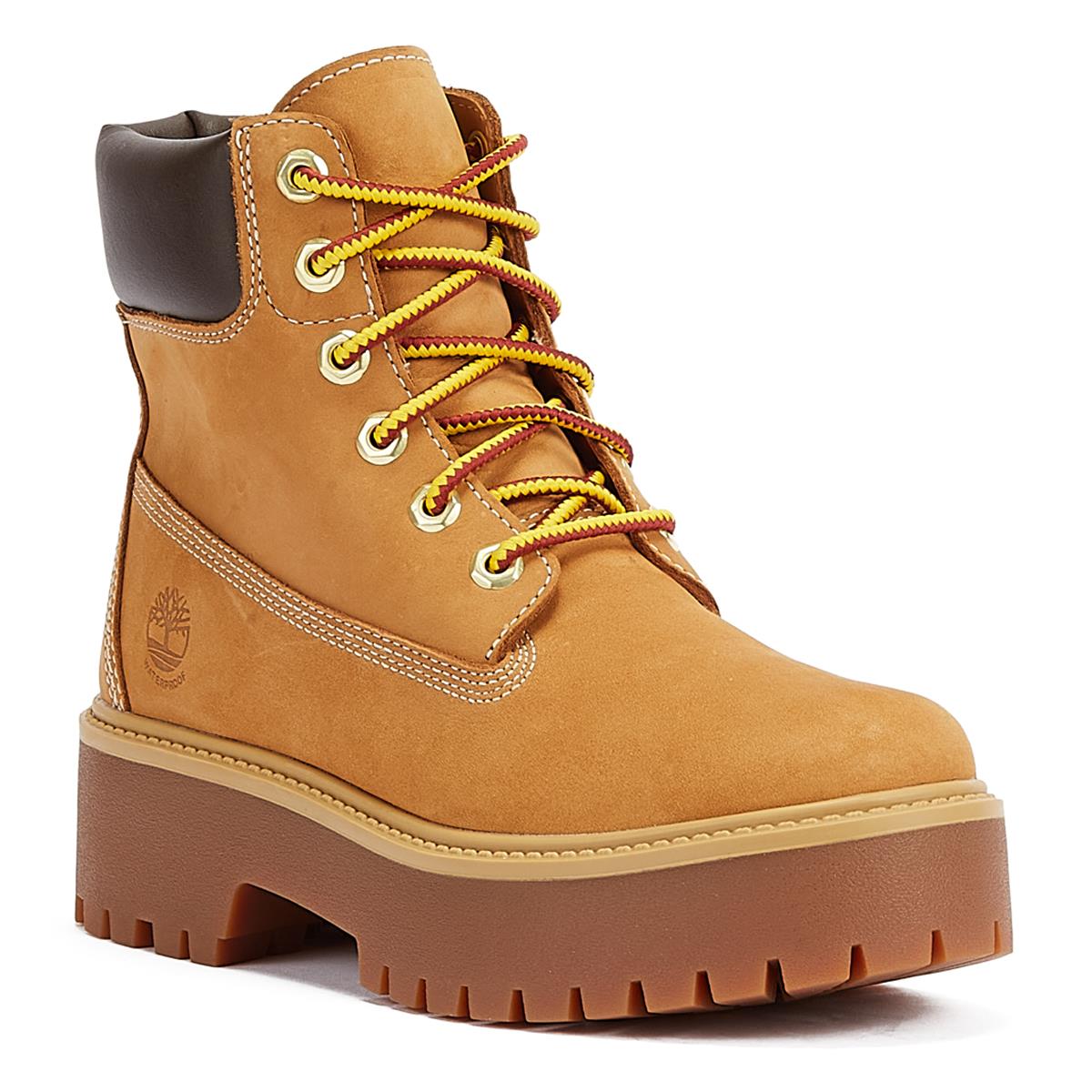 Timberland Bottes Pour Femmes En Nubuck Marron Avec Plateforme Premium De 6 Pouces