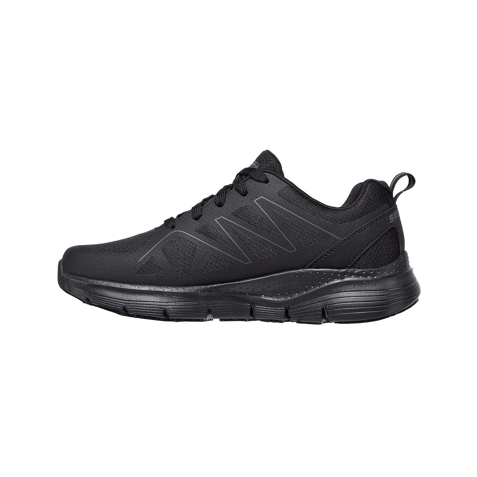 Skechers Workwear Arch Fit SR Axtell Baskets De Sécurité Noires En Polyester Pour Hommes