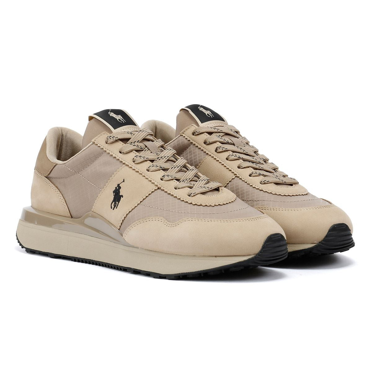 Polo Ralph Lauren Train 89 Chaussures De Sport Beige Pour Hommes