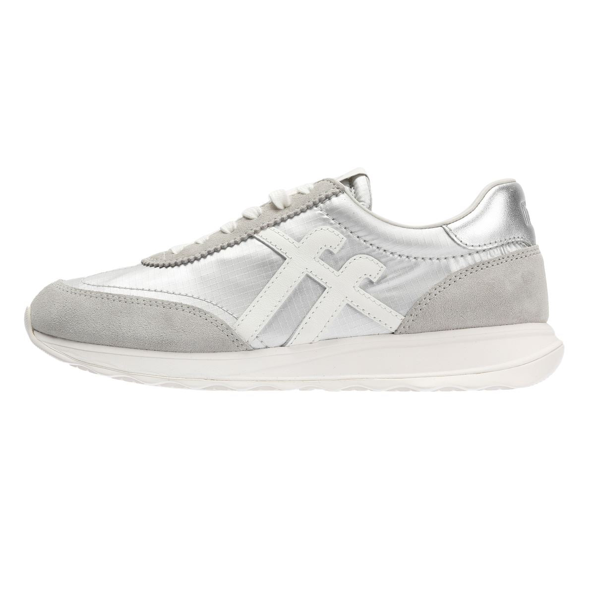 FitFlop Retro-Q FF Baskets En Argent En Nylon Pour Femmes