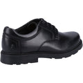 Hush Puppies Oliver SNR Chaussures Noires Pour Garçons En Cuir.