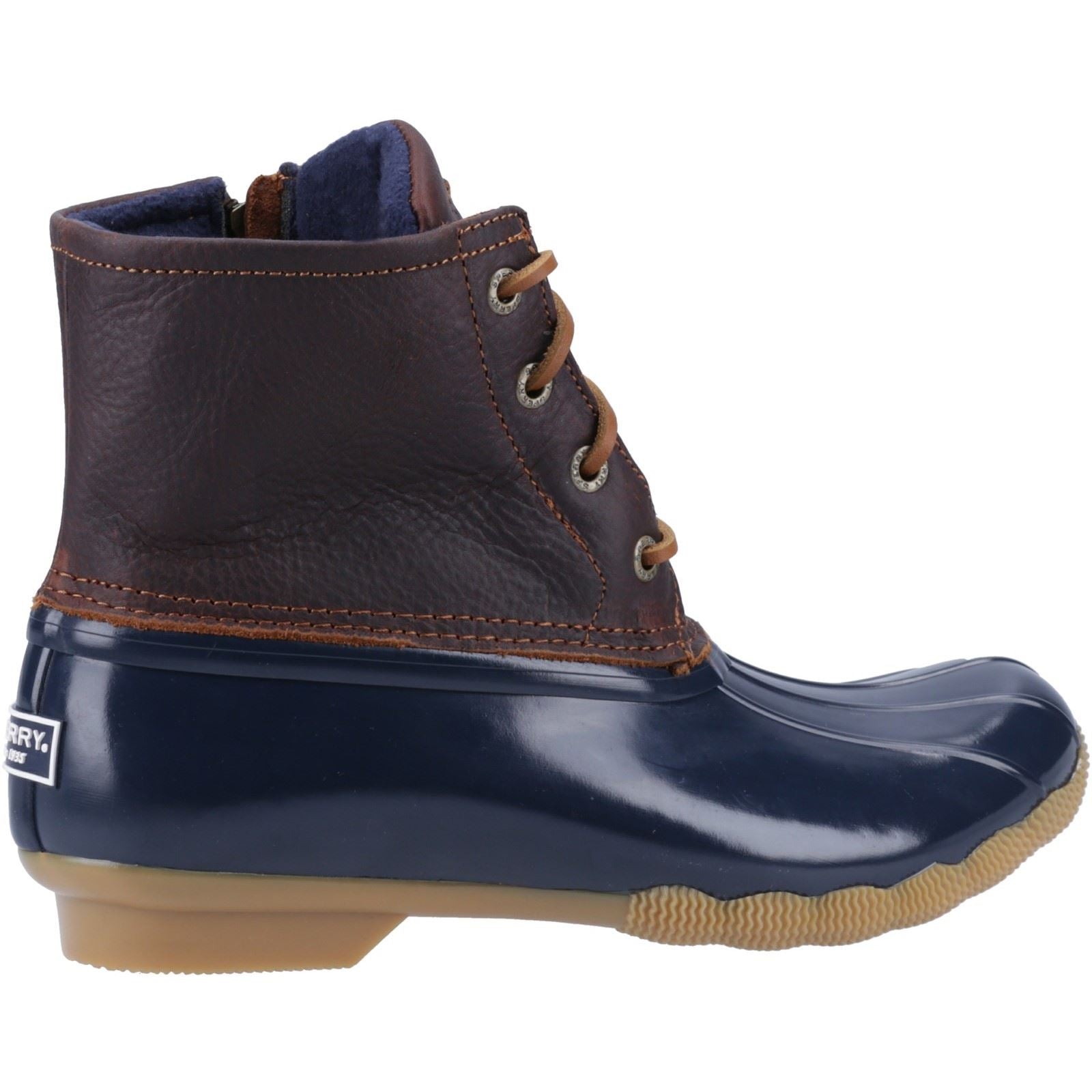 Sperry Saltwater Duck Bottes En Caoutchouc Synthétique Couleur Camel/Marine