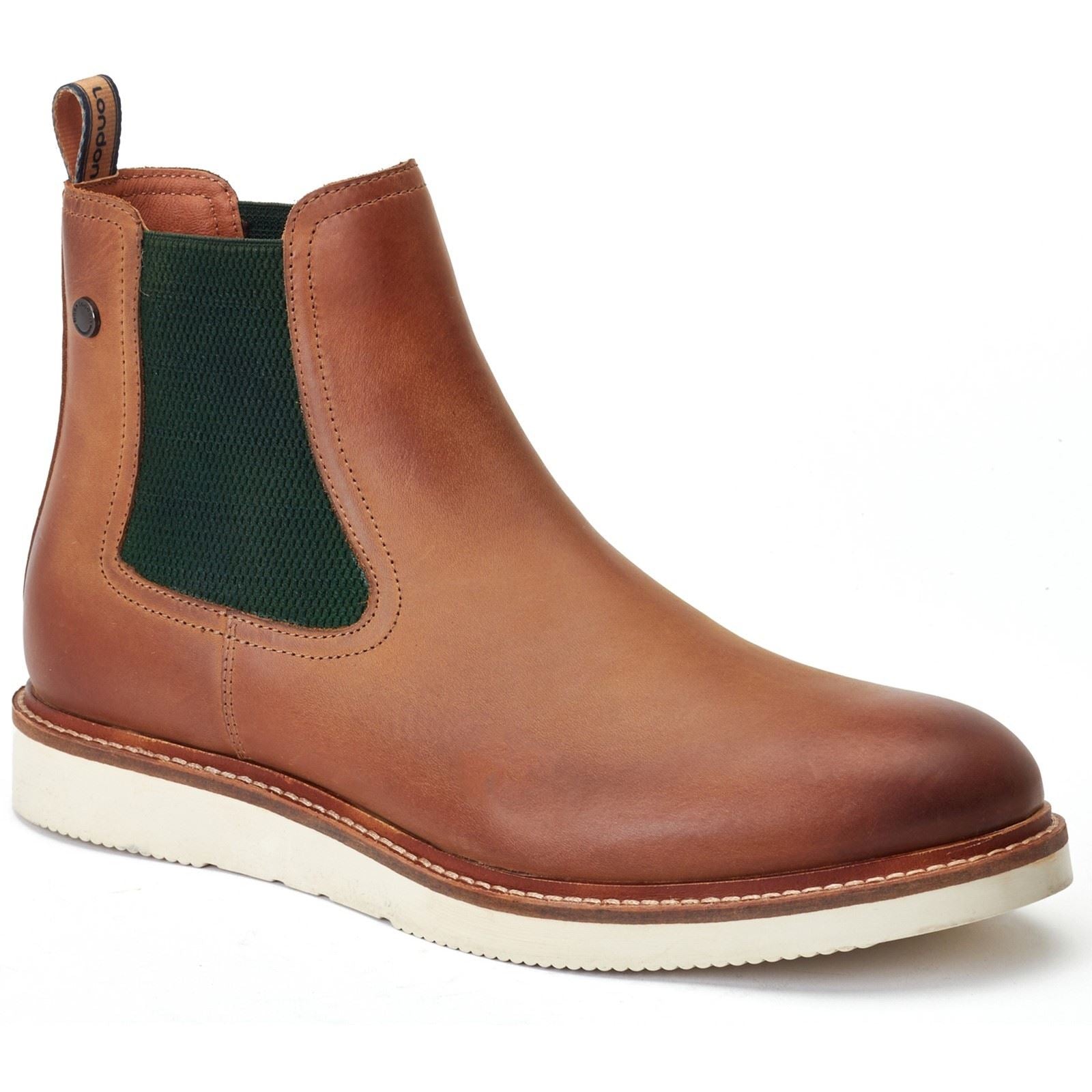 Base London Wynn Bottes En Cuir Pour Homme Marron Clair