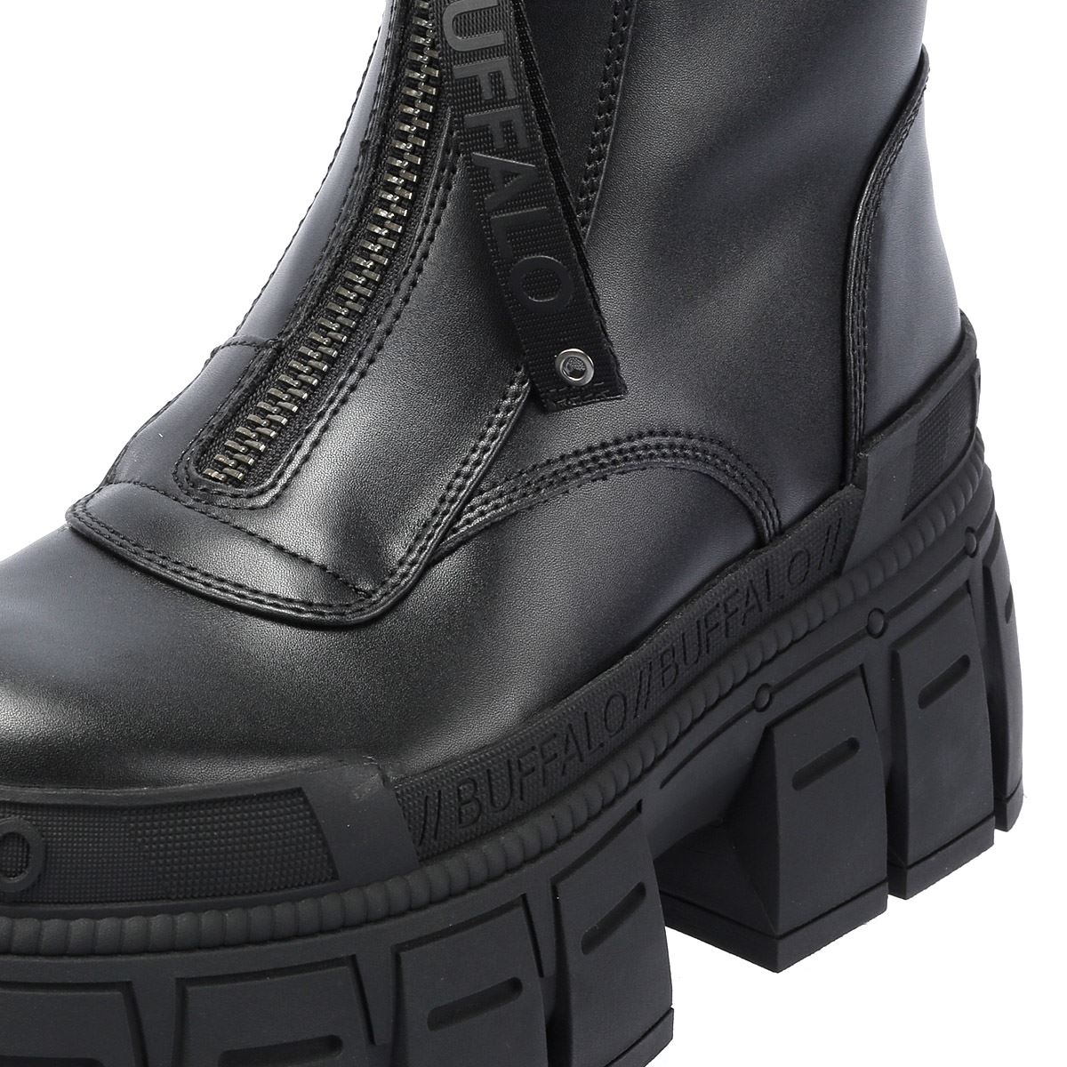 Buffalo Gospher Zip bottes noires pour femmes