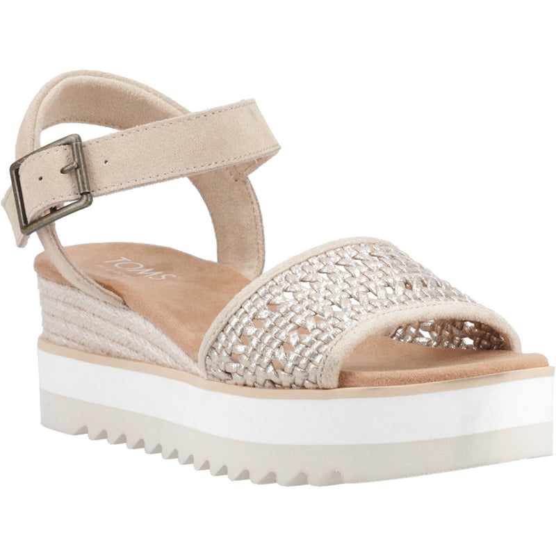 TOMS Diana Sandales Champagne Pour Femmes En Cuir
