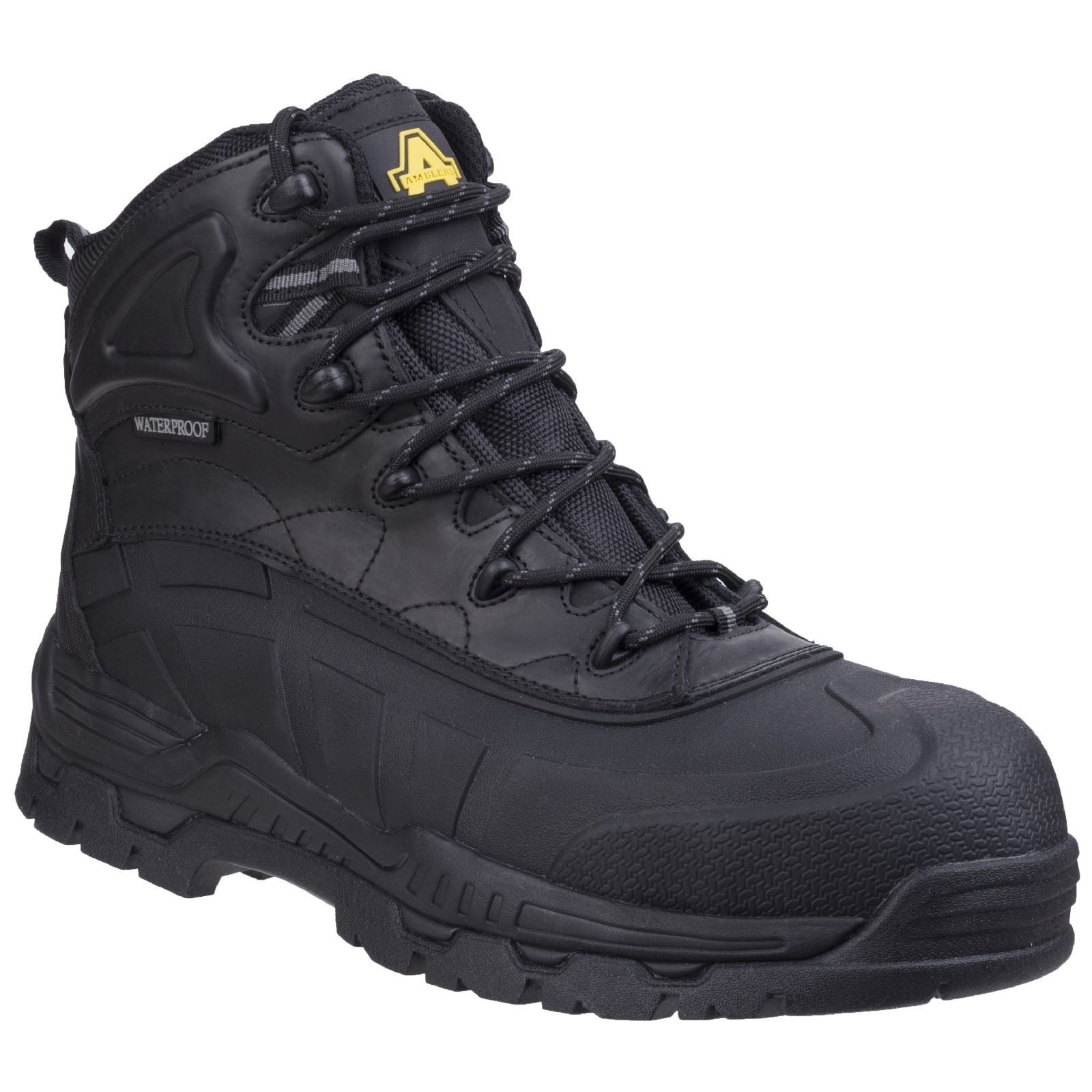 Amblers Safety  Bottes De Sécurité Noires En Caoutchouc/Cuir Fs430 Orca