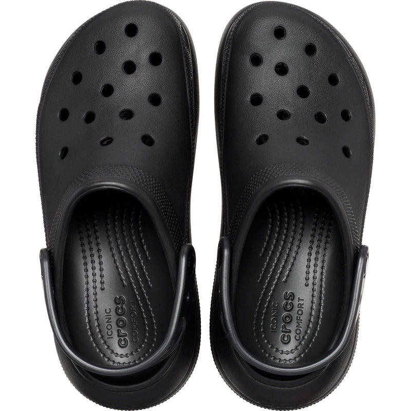 Crocs Classic Crush Les sabots noirs pour femmes Eva