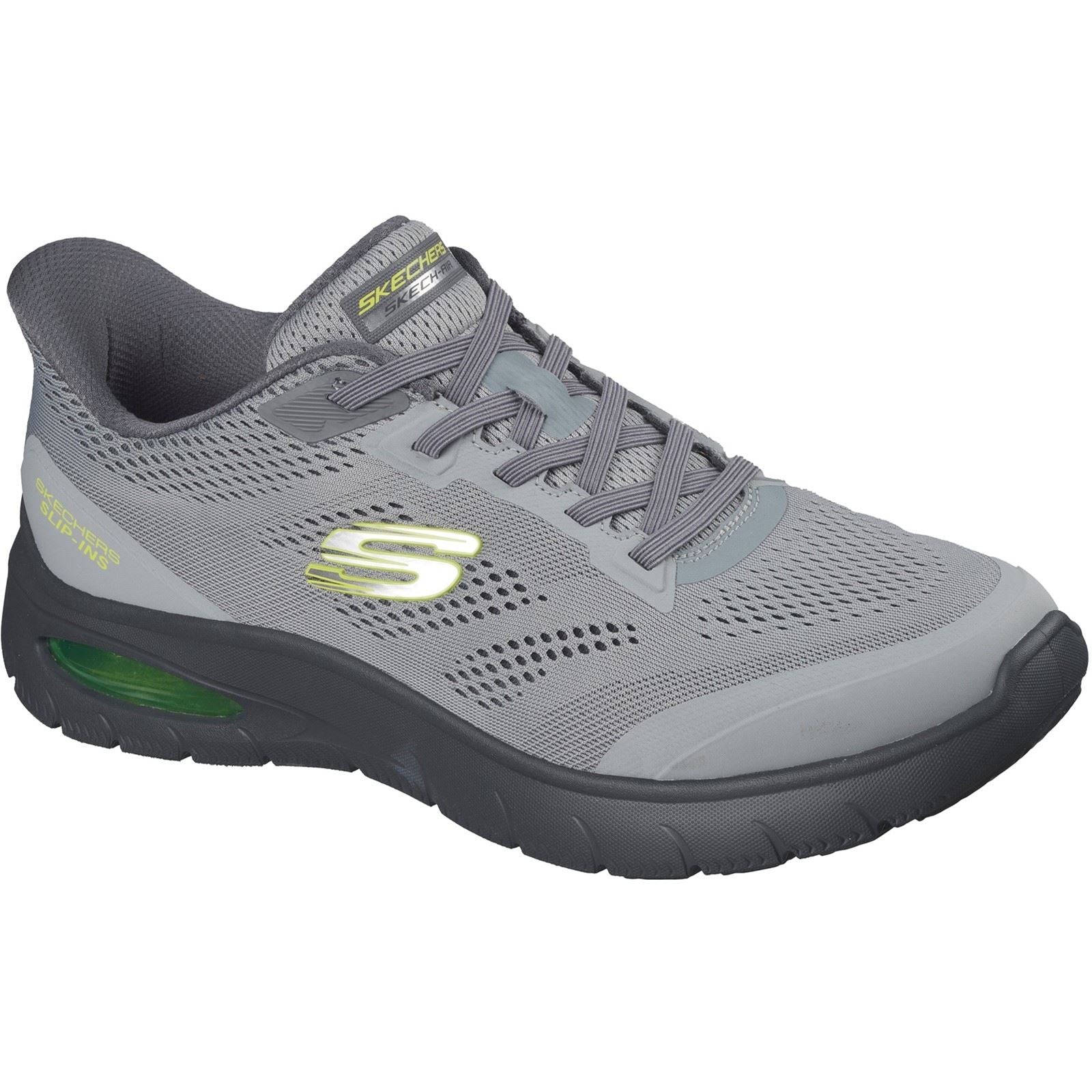 Skechers Skech-Air Summits Baskets En Textile Pour Hommes Charbon/Citron Vert