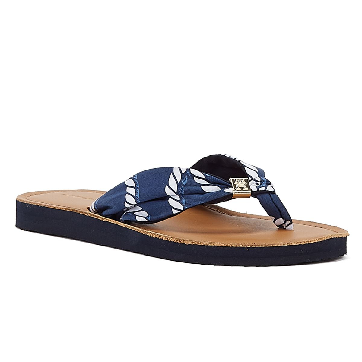 Tommy Hilfiger Elevated Beach Sandal Print Navy Bleu pour femmes Sandale