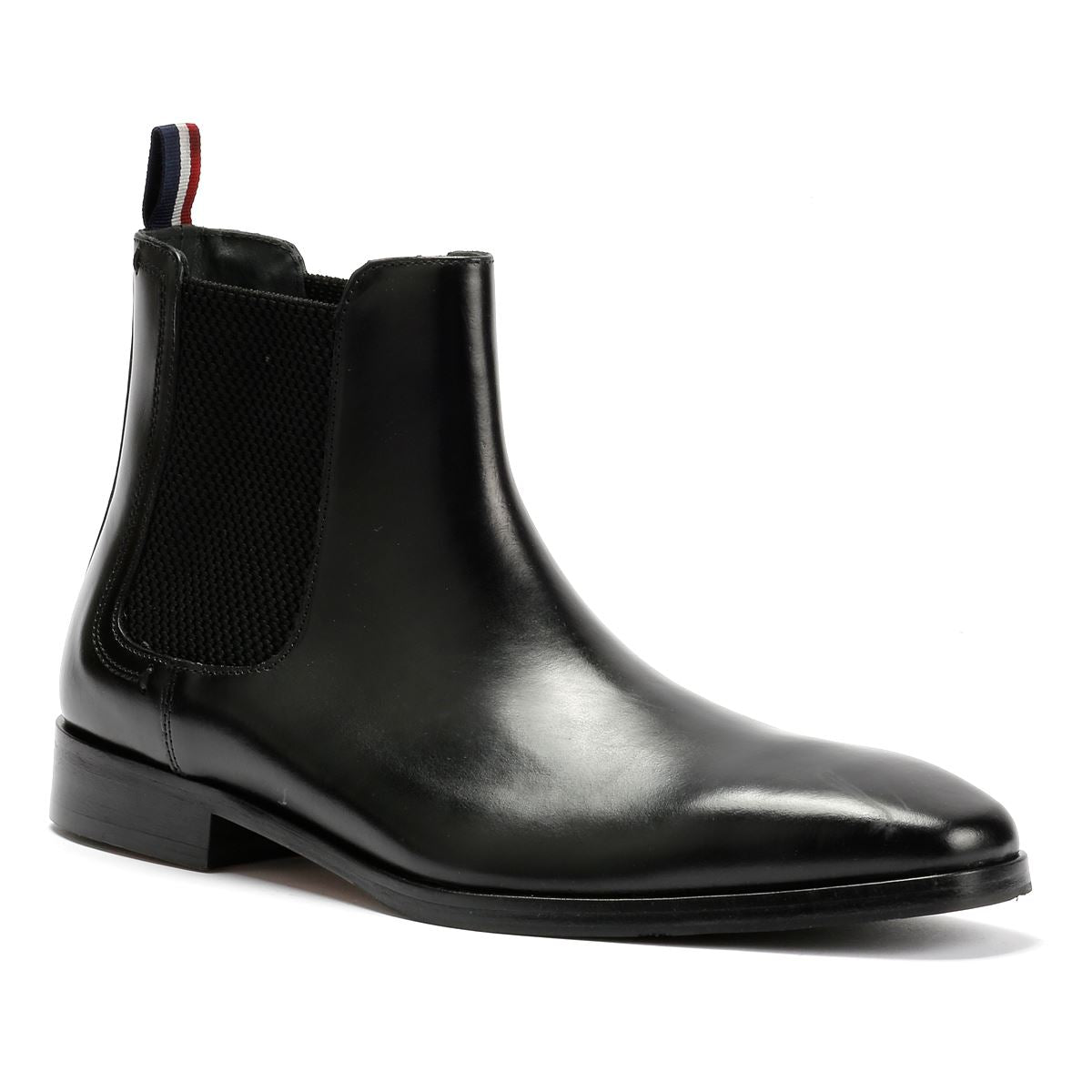 Ben Sherman Kendrick Bottes Noires En Cuir Pour Hommes