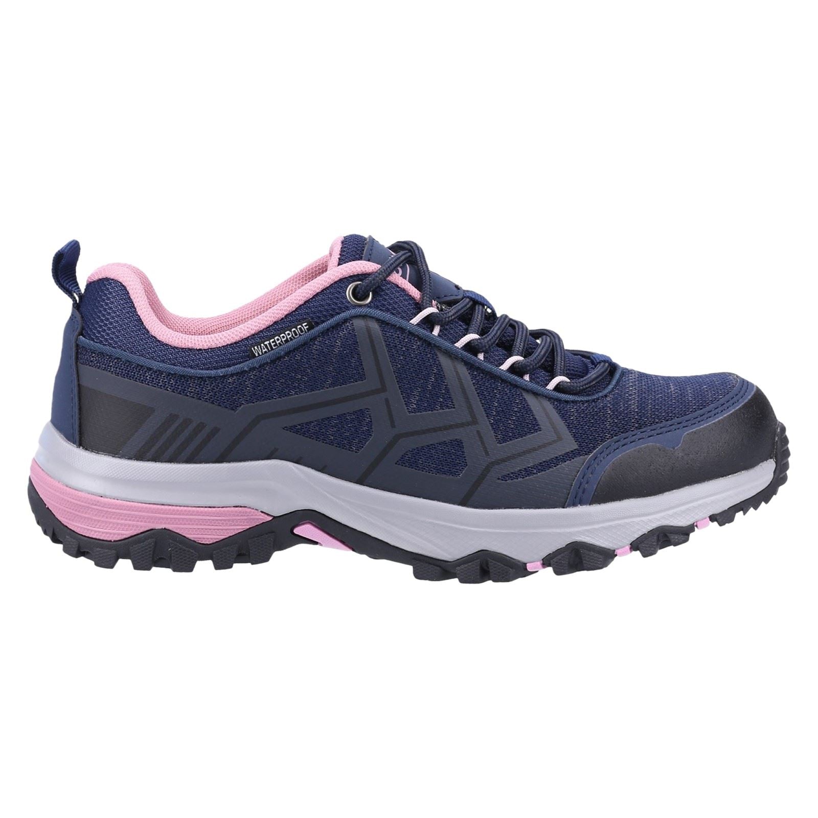 Cotswold Wychwood Low Bottes De Randonnée Pour Femmes En Plastique Recyclé Et Pu Synthétique Bleu Marine/Rose