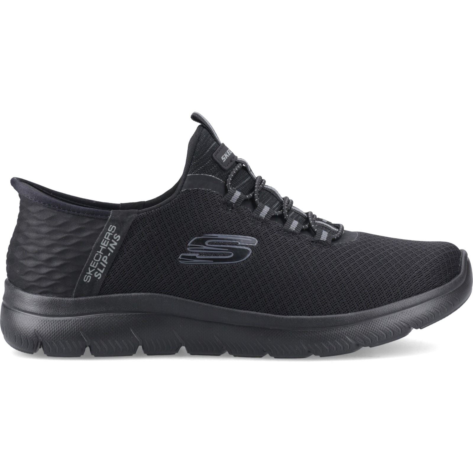 Skechers Summits - High Range Baskets Ajustées Noires En Textile Pour Homme