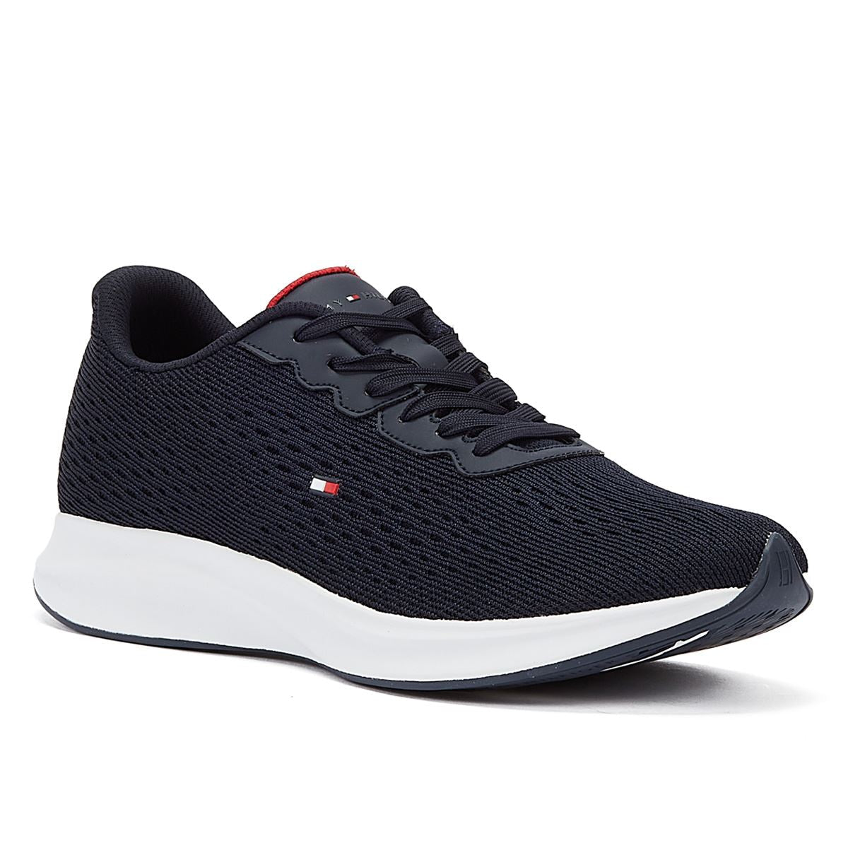 Tommy Hilfiger Light Runner Knit Flag Desert Sky Hommes Noir Trainer