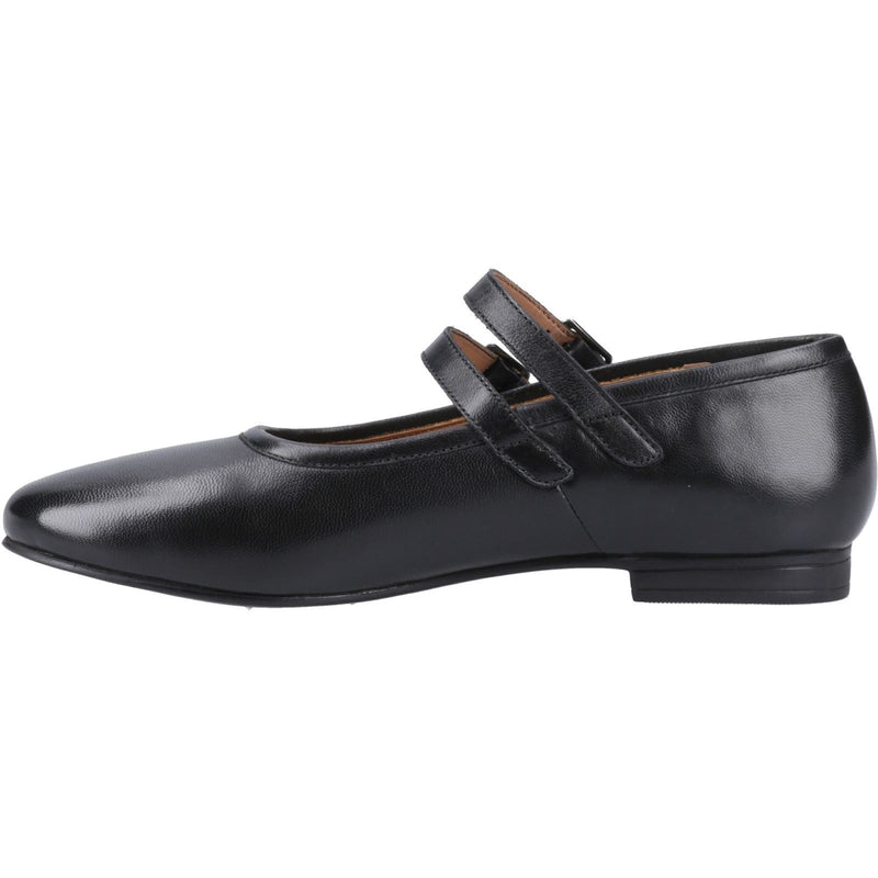 Hush Puppies Nancy Mary Jane Chaussures En Cuir Noir Pour Femme