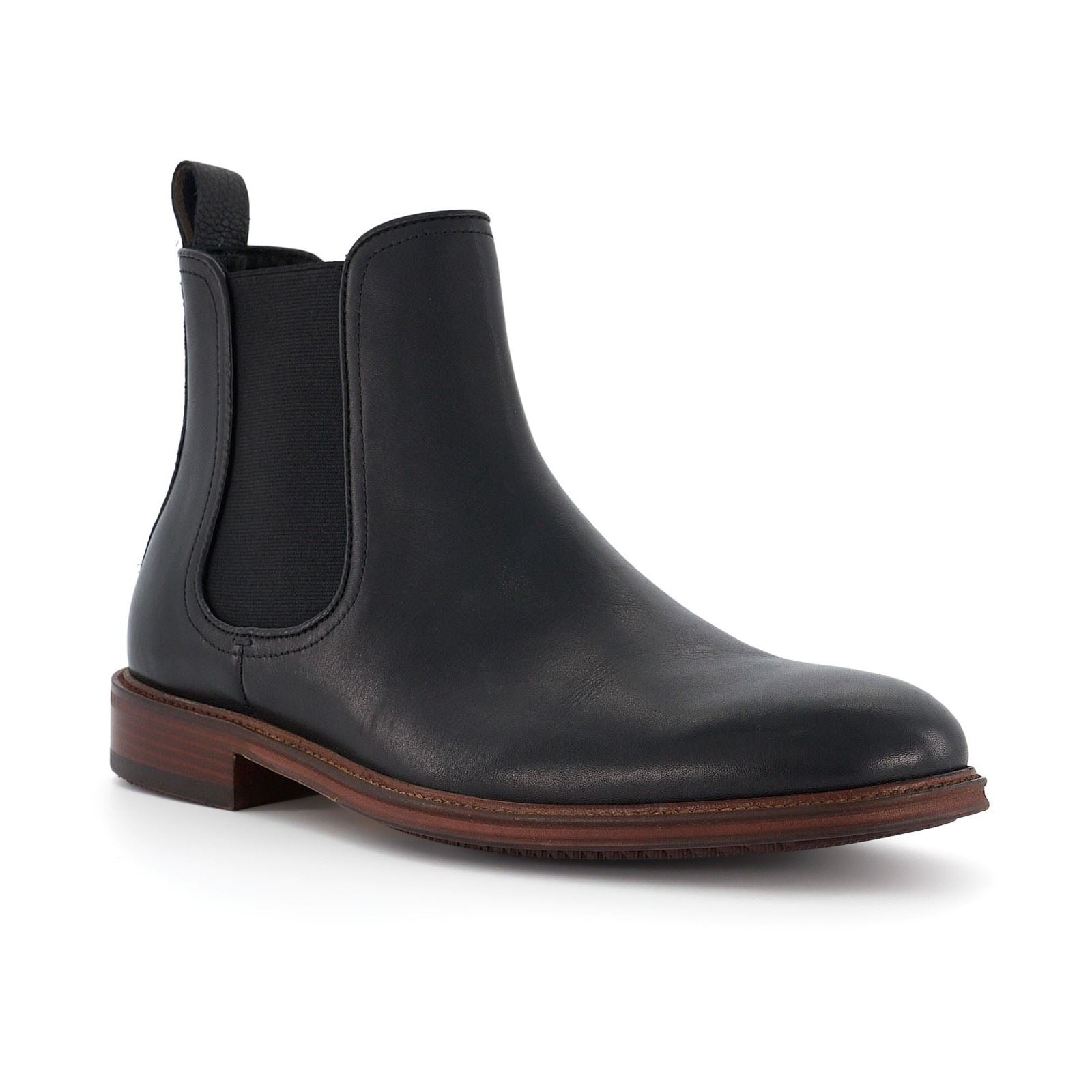 Dune Characteristic Bottes Noires En Cuir Pour Hommes