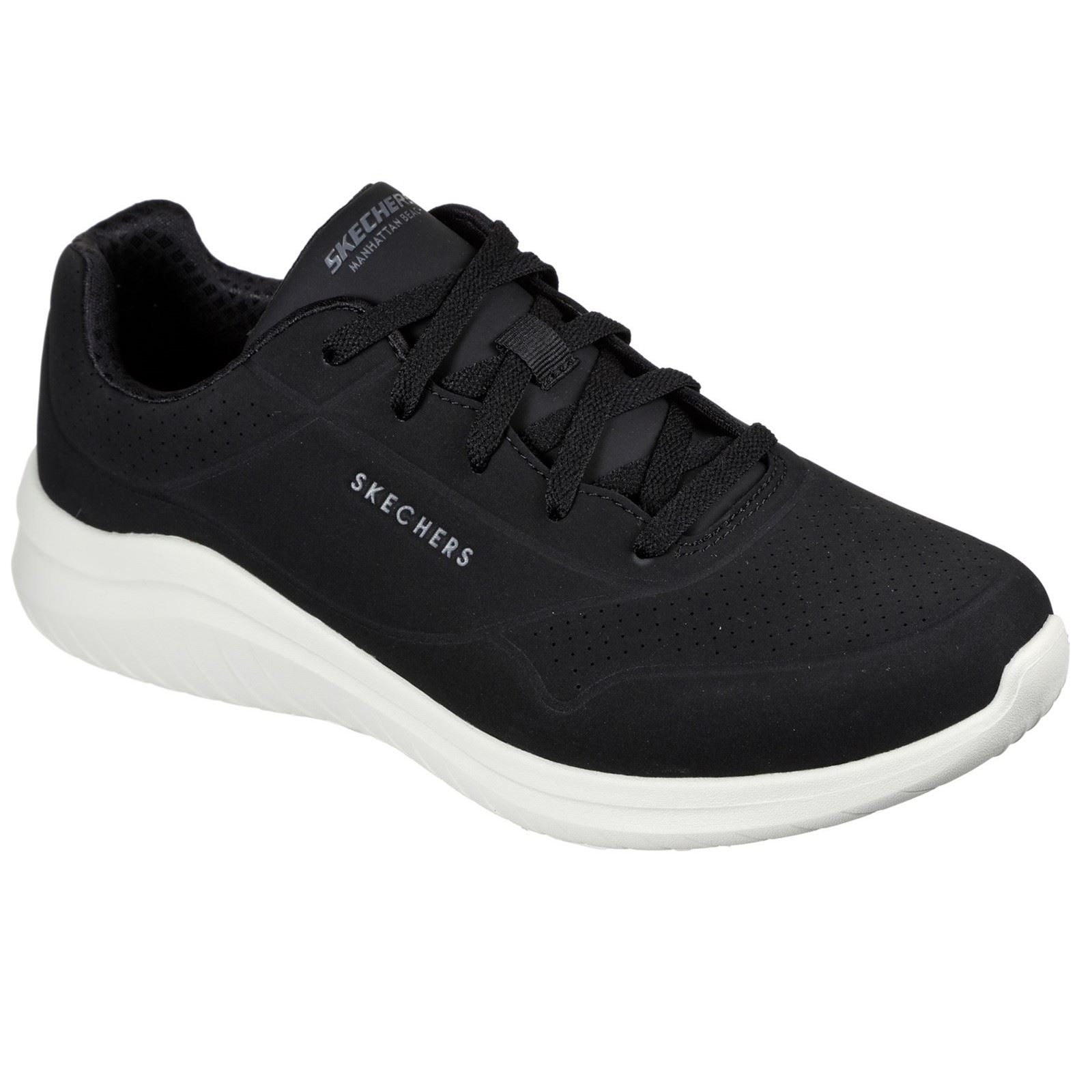 Skechers Ultra Flex 2.0 Vicinity Baskets Synthétiques Pour Hommes Noir/Blanc