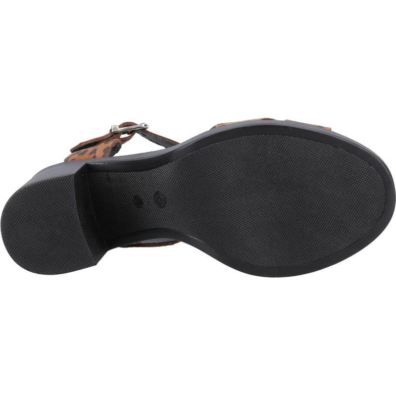 Hush Puppies Georgia Sandales Léopard En Cuir Pour Femmes