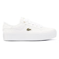 Lacoste Ziane Platform Baskets Blanches En Cuir Pour Femmes