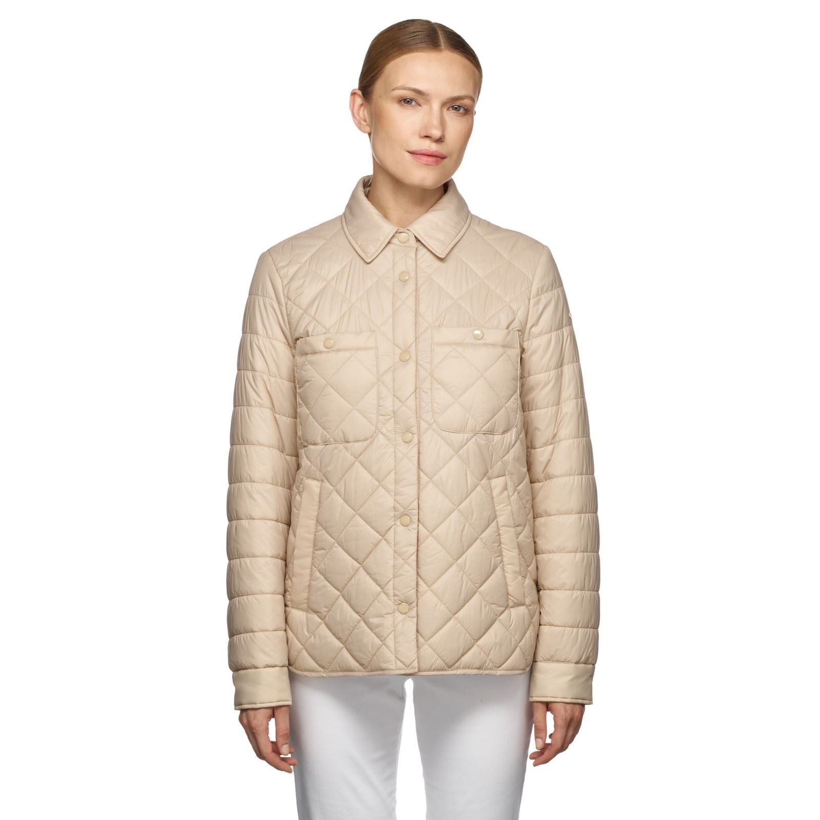 Geox W AMABEL Veste Chemise Brune Pour Femmes