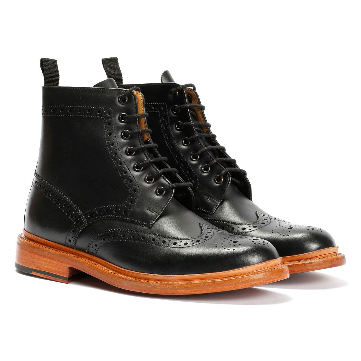 Chapman & Moore Walter Brogue Bottes En Cuir Pour Hommes Marron