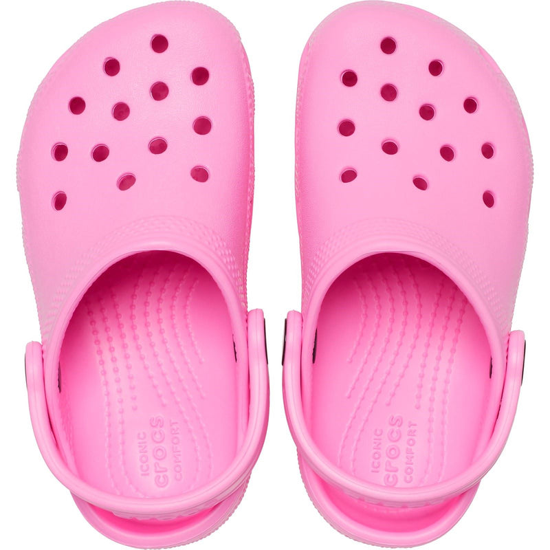 Crocs Toddler Classic Chaussures Plates Roses En Taffetas Thermoplastique