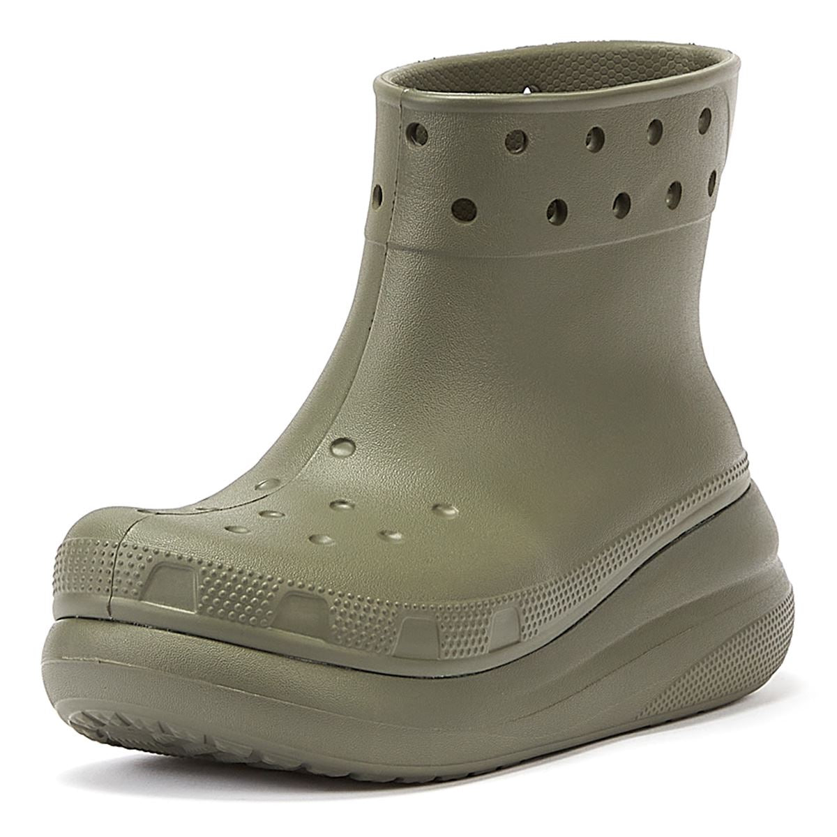 Crocs Bottes Classiques Pour Femmes En Cuir D'olive