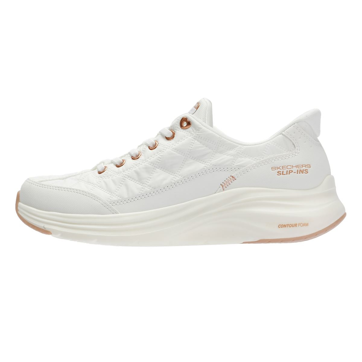 Skechers Slip-Ins Contour Foam Cozy Fit Baskets Blanches Pour Femmes