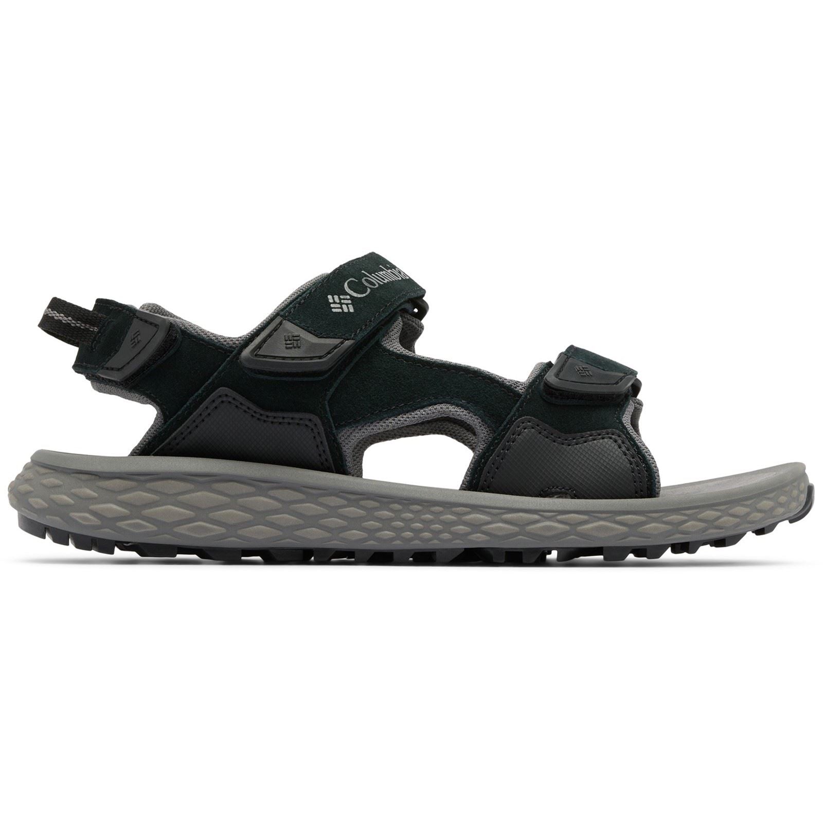 Columbia Konos Hiker 3-Strap Sandales Noires En Polyester Pour Homme