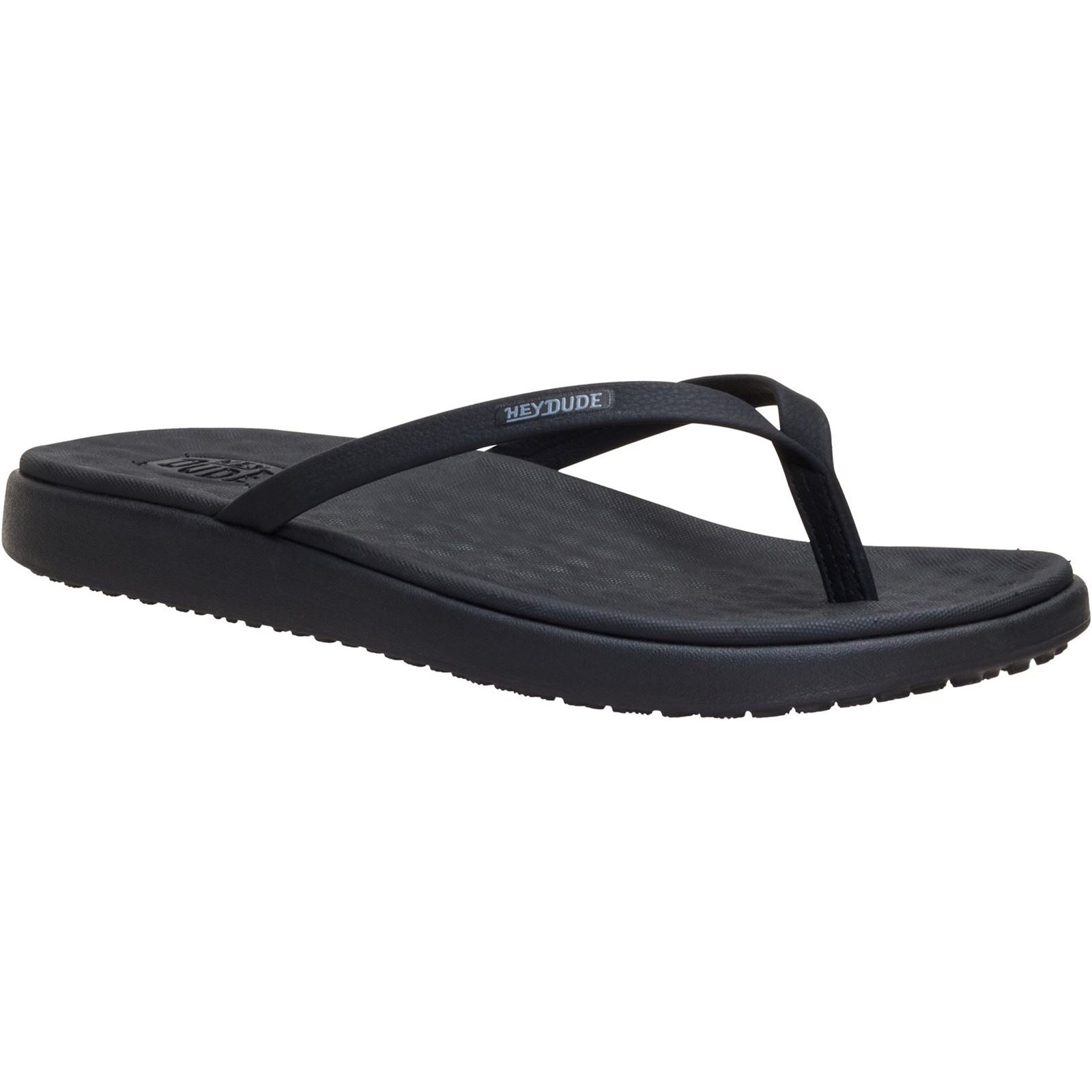 HEYDUDE Maui Breeze Tongs En Polyuréthane Pour Femmes Noires/Noires